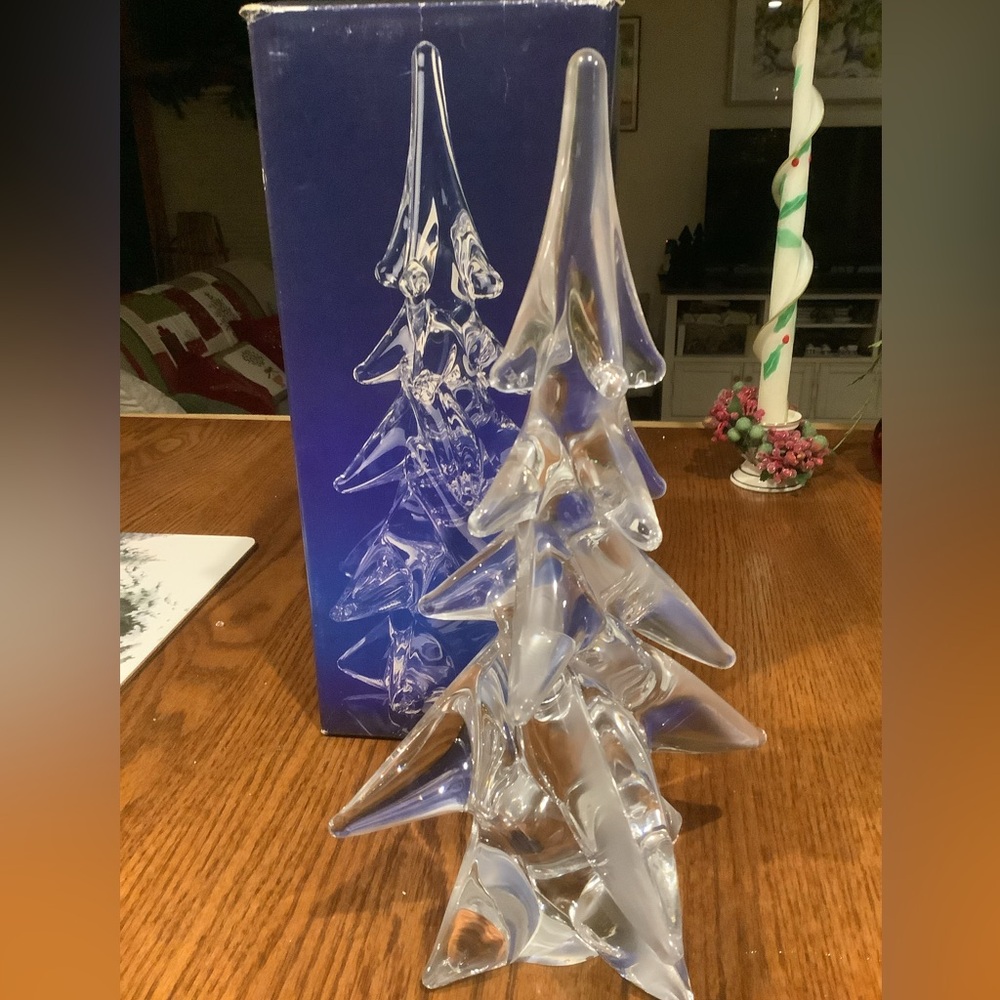 Toscany Collection Lead Crystal Frosted Holiday Tree